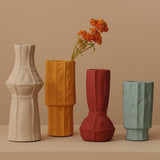 Yeknu Morandi Stitched Ceramic Vase