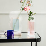 Yeknu Minimalist Fluted Acrylic Flower Vase