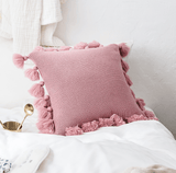 Yeknu Bohemian Knitted Pastel Color Pillowcase