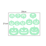 front porch halloween ideas Halloween Carved Luminous Stickers Blood-Absorbing Bat Witch Pumpkin Ghost Peeping Eyes Holiday Decorative Fluorescent Stickers