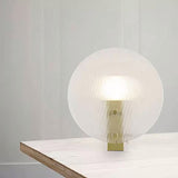 Yeknu Transparent Fluted Acrylic Bedside Table Lamp