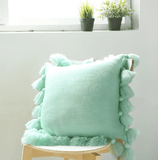 Yeknu Bohemian Knitted Pastel Color Pillowcase