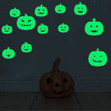 front porch halloween ideas Halloween Carved Luminous Stickers Blood-Absorbing Bat Witch Pumpkin Ghost Peeping Eyes Holiday Decorative Fluorescent Stickers