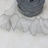 Yeknu 60mm Wave Silk Organza ribbon Bow material for hair ornament gift wrapping decoration lace ribbons