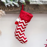 Yeknu Knitted Christmas Stocking Socks Sack New Year Gift Candy Bags Christmas Decorations For Home Xmas Tree Hanging Ornaments Natal