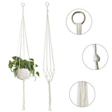 Yeknu Macrame Handmade Plant Hanger Baskets Flower Pots Holder Balcony Hanging Decoration Knotted Lifting Rope Home Garden Supplies