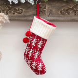 Yeknu Knitted Christmas Stocking Socks Sack New Year Gift Candy Bags Christmas Decorations For Home Xmas Tree Hanging Ornaments Natal