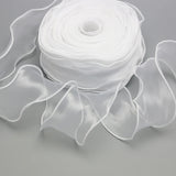 Yeknu 60mm Wave Silk Organza ribbon Bow material for hair ornament gift wrapping decoration lace ribbons