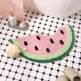 Yeknu Watermelon Bathroom Rug Fruit Carpet Living Room Tapis Toilet Kitchen Floor Mat Door Pad Soft Anti Slip Dorm Home Decor