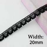 Yeknu (5 meters/roll) black Lace Fabric Cotton Embroidered Trim DIY Sewing Handmade Craft Ribbon Materials