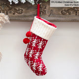 Yeknu Knitted Christmas Stocking Socks Sack New Year Gift Candy Bags Christmas Decorations For Home Xmas Tree Hanging Ornaments Natal