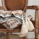 Yeknu Textile City Navajo Sun Blanket Knitted Bohemian Air Conditioning Throw Blanket Living Room Sofa Cover Winter Decorate Bedspread