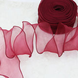 Yeknu 60mm Wave Silk Organza ribbon Bow material for hair ornament gift wrapping decoration lace ribbons