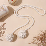 Yeknu Marame Curtain Tieback Curtain Tied Ball Pendant  Mini Tapestry Decoration Hnad-woven Cotton Strap  Curtain Accessories