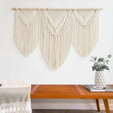 Yeknu Hand-woven Pendant Macrame Tapestry Wall Hanging Geometry Bohemian Tapestry Boho Decor Large SizeTapestry Home Decoration