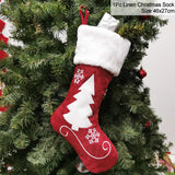 Yeknu Knitted Christmas Stocking Socks Sack New Year Gift Candy Bags Christmas Decorations For Home Xmas Tree Hanging Ornaments Natal