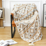 Yeknu Textile City Retro Decorate Cover Blanket Winter Thick Navajo Style Sofa Towel Home Knitted Throw Bedspread 130x200cm