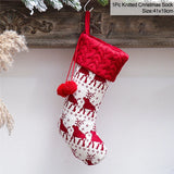 Yeknu Knitted Christmas Stocking Socks Sack New Year Gift Candy Bags Christmas Decorations For Home Xmas Tree Hanging Ornaments Natal