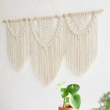 Yeknu Hand-woven Pendant Macrame Tapestry Wall Hanging Geometry Bohemian Tapestry Boho Decor Large SizeTapestry Home Decoration