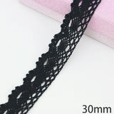 Yeknu (5 meters/roll) black Lace Fabric Cotton Embroidered Trim DIY Sewing Handmade Craft Ribbon Materials