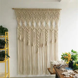 Yeknu 220*280CM Macrame Curtain Bohemian Hand-woven Wall Hanging Tapestry  Window Door Curtain Tapestry  Bohe Home  Decoration