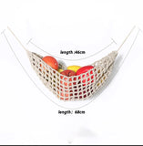 Yeknu Hand-Woven Macrame Vegetable Hammock Net Under Cabinet Fruit Hanging Basket Kitchen Storage Organizer Hanging MiniTapestry Decor