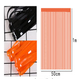 Yeknu 0.5M*1M New Halloween Party Backdrop Orange Black Foil Curtain Halloween Photo Booth Backdrop Curtain Halloween Background