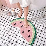 Yeknu Watermelon Bathroom Rug Fruit Carpet Living Room Tapis Toilet Kitchen Floor Mat Door Pad Soft Anti Slip Dorm Home Decor