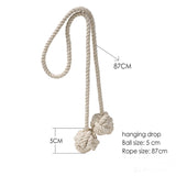 Yeknu Marame Curtain Tieback Curtain Tied Ball Pendant  Mini Tapestry Decoration Hnad-woven Cotton Strap  Curtain Accessories