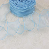 Yeknu 60mm Wave Silk Organza ribbon Bow material for hair ornament gift wrapping decoration lace ribbons