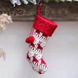 Yeknu Knitted Christmas Stocking Socks Sack New Year Gift Candy Bags Christmas Decorations For Home Xmas Tree Hanging Ornaments Natal