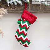 Yeknu Knitted Christmas Stocking Socks Sack New Year Gift Candy Bags Christmas Decorations For Home Xmas Tree Hanging Ornaments Natal