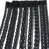 Yeknu (5 meters/roll) black Lace Fabric Cotton Embroidered Trim DIY Sewing Handmade Craft Ribbon Materials