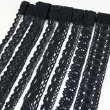 Yeknu (5 meters/roll) black Lace Fabric Cotton Embroidered Trim DIY Sewing Handmade Craft Ribbon Materials