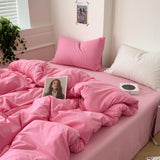 Yeknu Aesthetic Pink Series Bedding Set