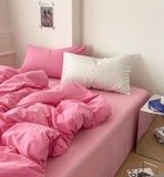 Yeknu Aesthetic Pink Series Bedding Set