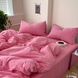 Yeknu Aesthetic Pink Series Bedding Set