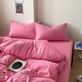 Yeknu Aesthetic Pink Series Bedding Set