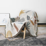 apartment decor inspiration Household Flower Sofa Blanket Polyester Cotton 130 * 160cm with Tassels Four Seasons Universal Recliner Blanket Coffee Table Tablecloth