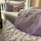 Cotton Summer Cool Quilt Washable Pure Cotton Air Conditioning Quilt Four-Piece Set Single Double Quilt 2 M Bedding set