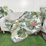 apartment decor inspiration Household Flower Sofa Blanket Polyester Cotton 130 * 160cm with Tassels Four Seasons Universal Recliner Blanket Coffee Table Tablecloth