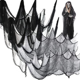 Yeknu Horror Halloween Party Decoration Haunted Houses Doorway Outdoors Decorations Black Creepy Cloth Scary Gauze Gothic Props