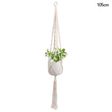 Yeknu Macrame Handmade Plant Hanger Baskets Flower Pots Holder Balcony Hanging Decoration Knotted Lifting Rope Home Garden Supplies