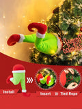 Yeknu 1pc Christmas Tree Decoration Plush Door Decoration Santa Claus Legs Christmas Tree Door Hanging Home Christmas Decoration