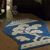 Yeknu Chinese Style Tufting Vase Bedroom Mat Soft Bathroom Foot Pad Living Area Carpet Anti-slip Hallway Rug Aesthetic Home Room Decor