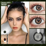 Yeknu SWAN Series1 Pair Colored Contact for Eye Lenses Natural Look Lenses for Dark Eye Blue Contact Lenses Brown Green Eye