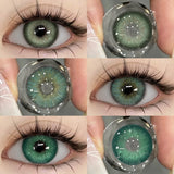 Yeknu Colored Contacts Lenses for Eyes Green Contact Gray Brown Colorful Lenses Fashion Blue Lens Yearly Makeup Eye Contact