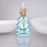 Yeknu Christmas Tree Soap Dispenser Liquid Soap Dispenser Bathroom Glass Hand Sanitizer Lotion Bottle Household Storage Accessories