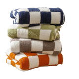 Yeknu Textile City Ins Nordic Sofa Blanket Checkerboard Plaid Velvet Throw Blanket Home Sofa Cover Knitted Blanket 150x200cm