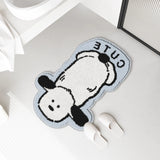 Yeknu Cartoon Puppy Living Room Sofa Carpets Cute Soft Girly Children's Bedroom Bedside Carpet Blue Plush Cloakroom Coffee Table Rugs